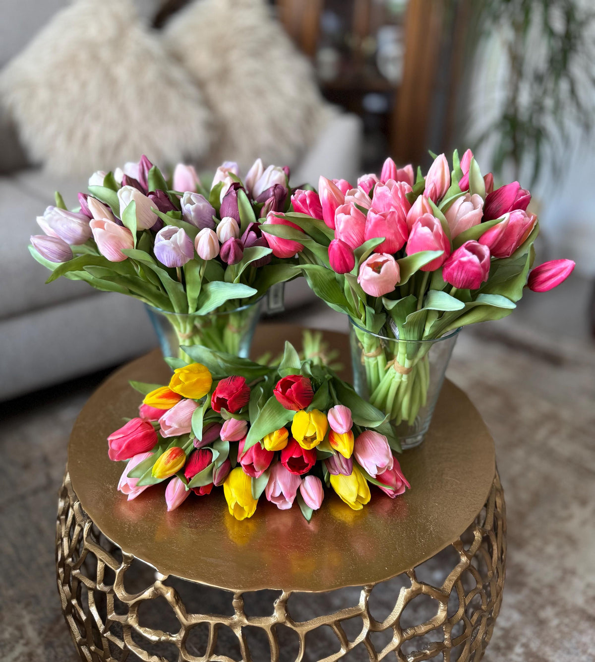 7 Tulpen * Real Touch * Premium Qualität * verschiedene Farben * 1 Bund
